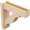 Ekena Millwork 6-in W x 20-in D x 20-in H Funston Block Rough Cedar Woodgrain TimberThane Outlooker, Primed Tan OUTUR060X20X20FST44RCPR - alternate 2